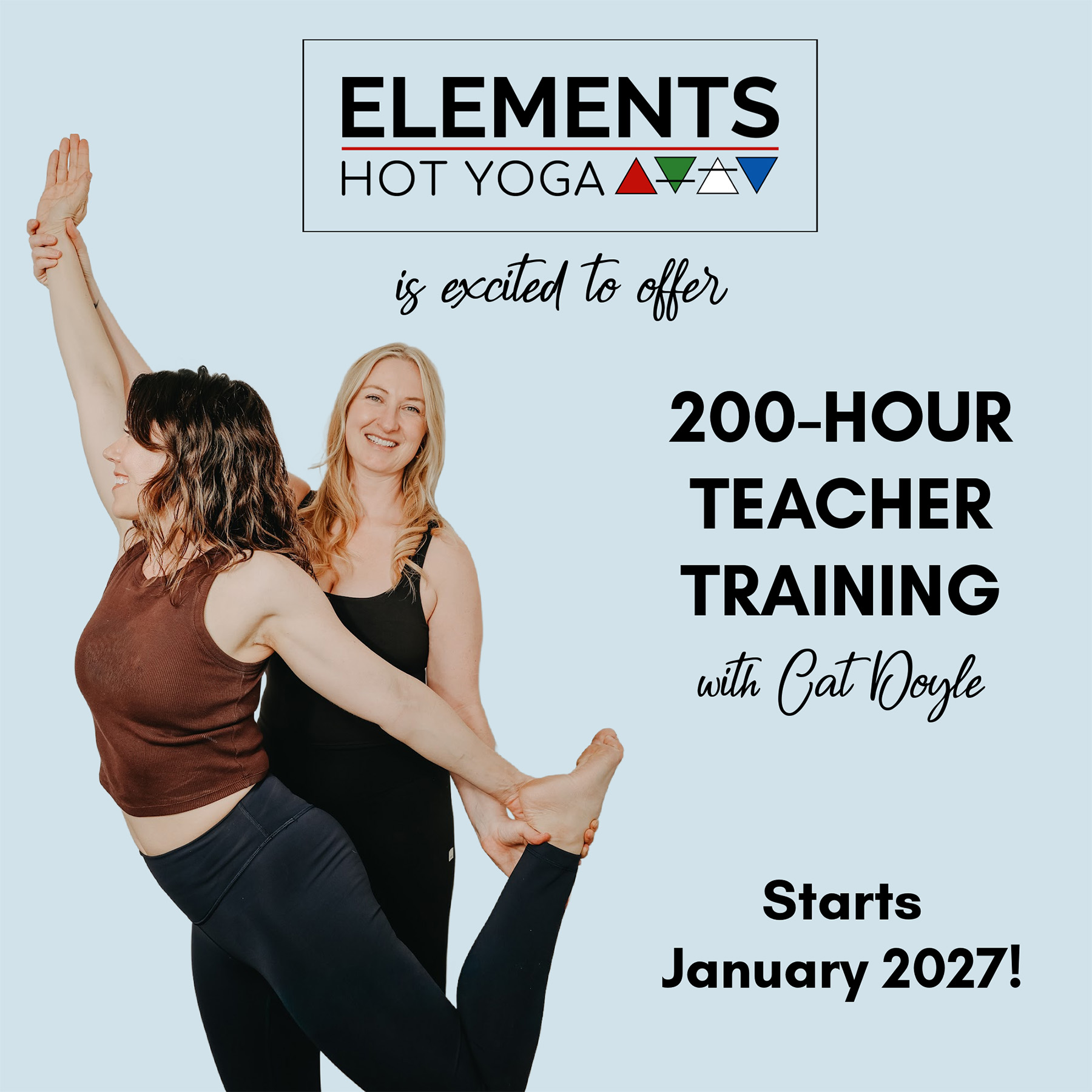 200-hour teacher training with Cat Doyle - starts January 2027!